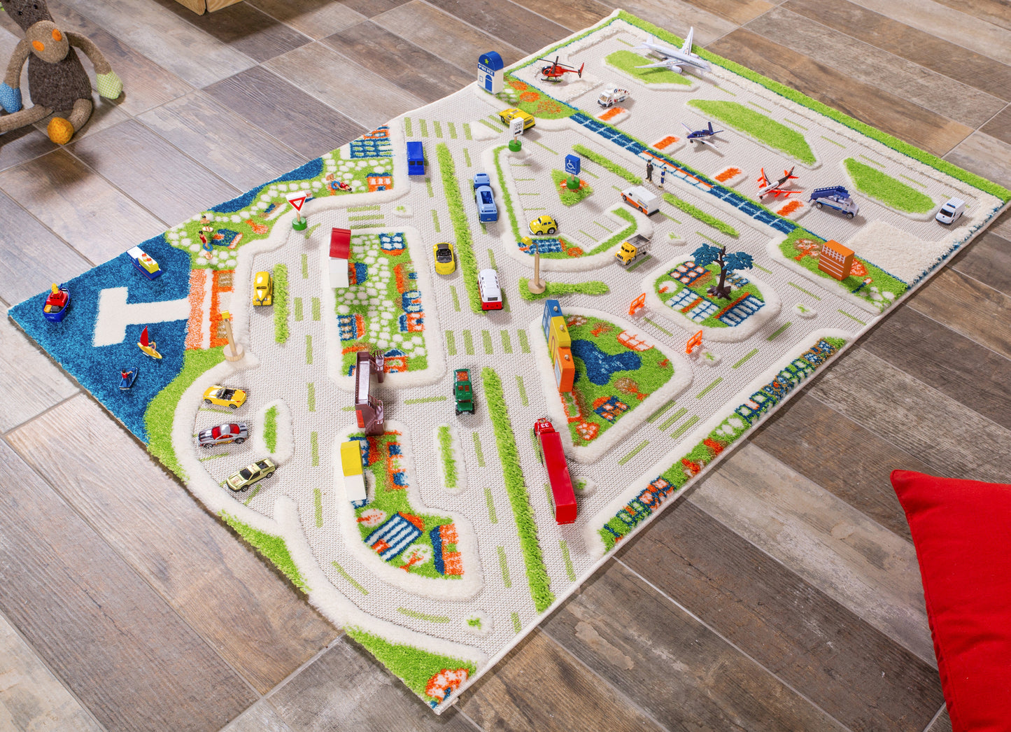3D-Spielteppich Mini City Blue - Mini City Blue