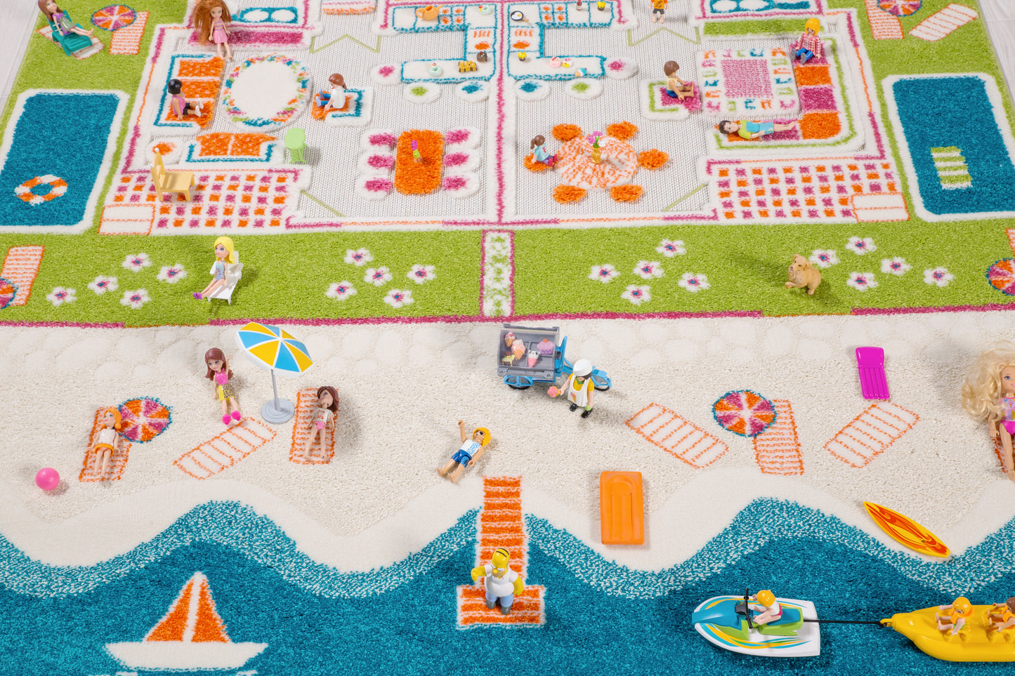 3D-Spielteppich "Strandhäuser"