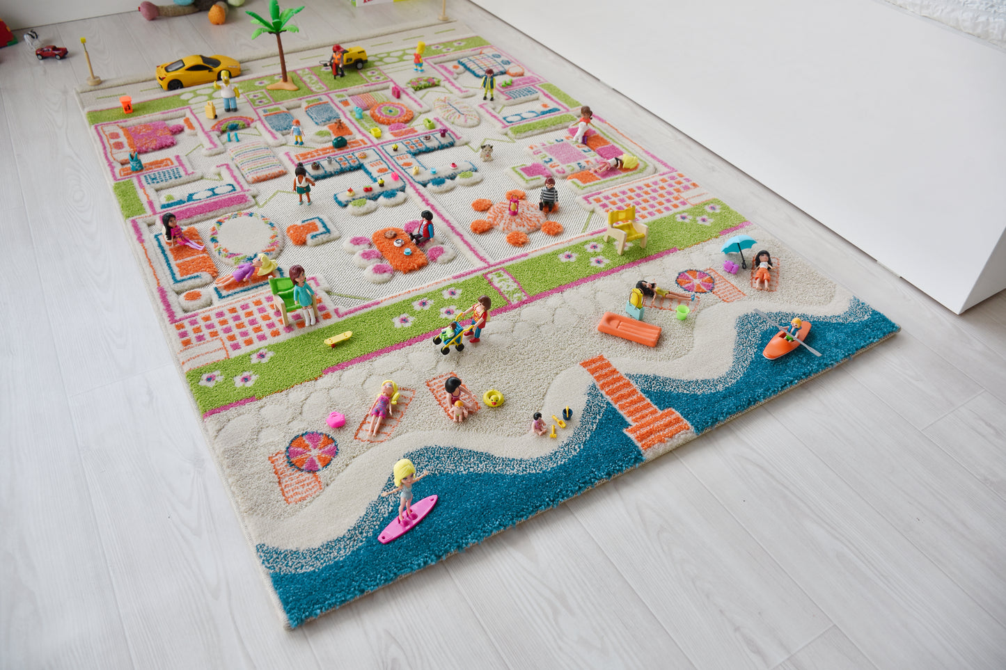 3D-Spielteppich "Strandhäuser"
