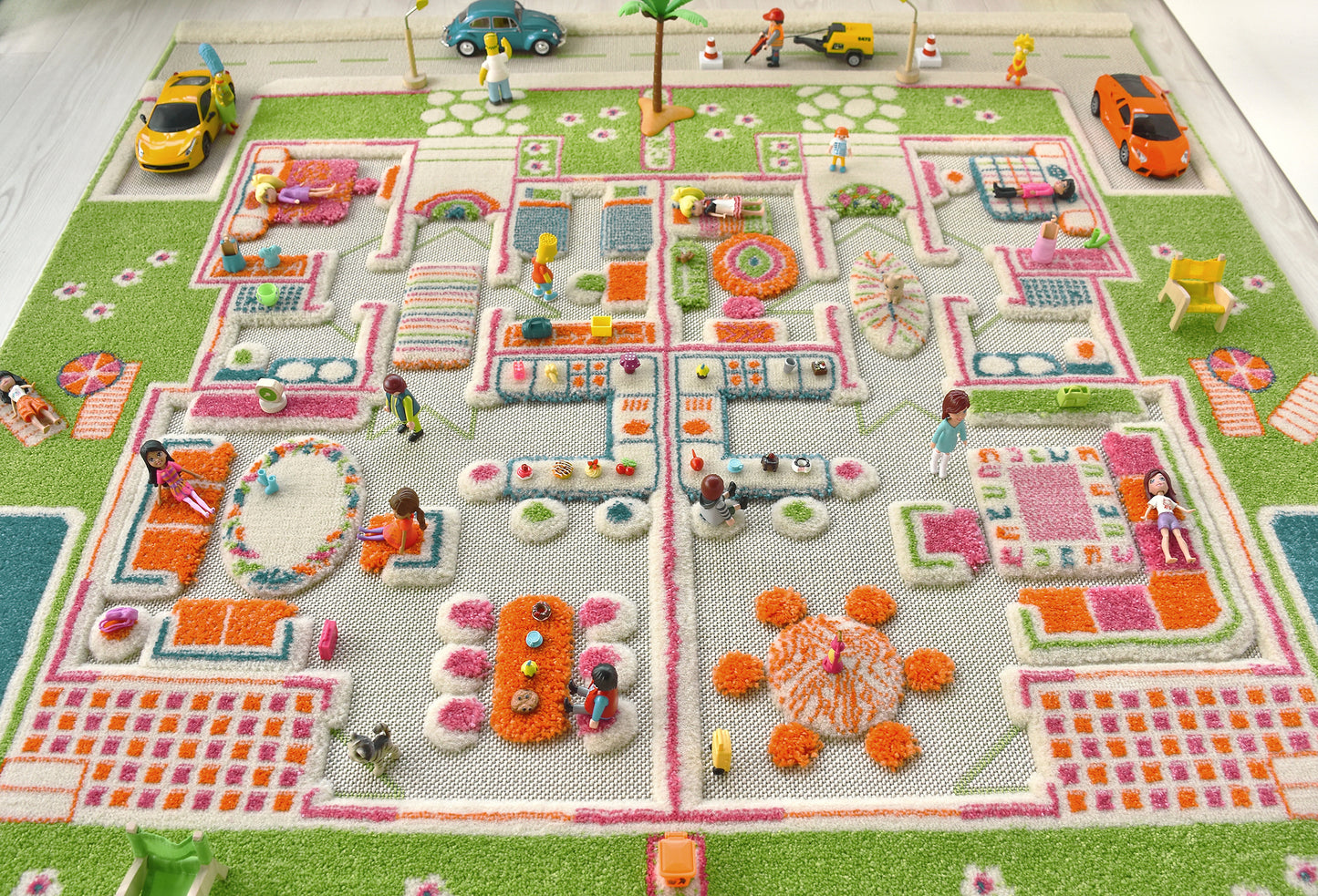 3D-Spielteppich "Strandhäuser"