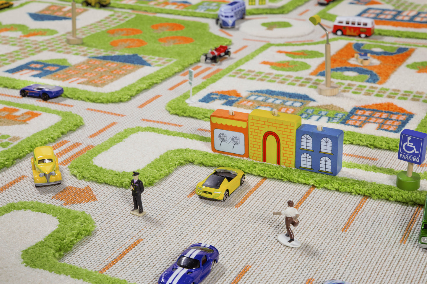 3D-Straßenteppich - City Adventure green