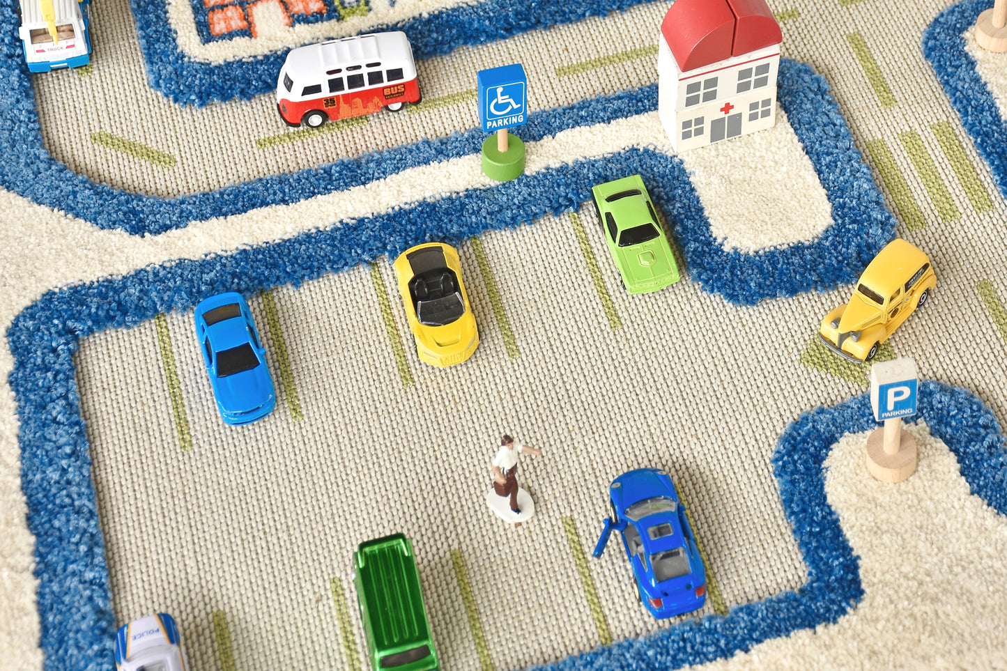 3D-Straßenteppich - City Adventure blue