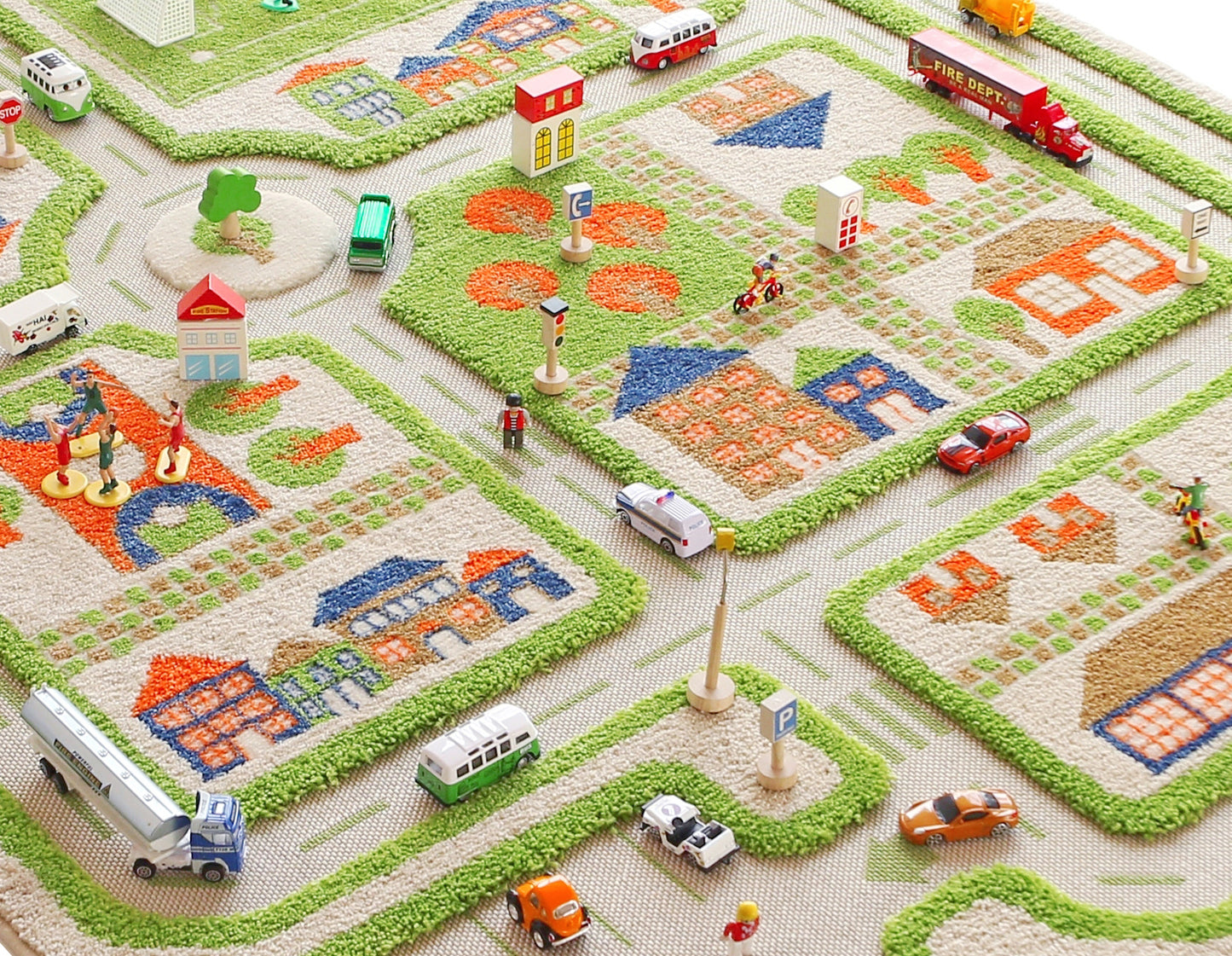 3D-Straßenteppich - City Adventure green