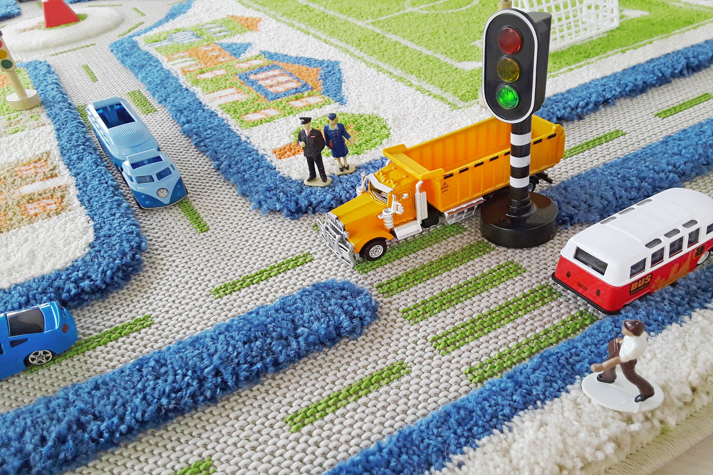 3D-Straßenteppich - City Adventure blue