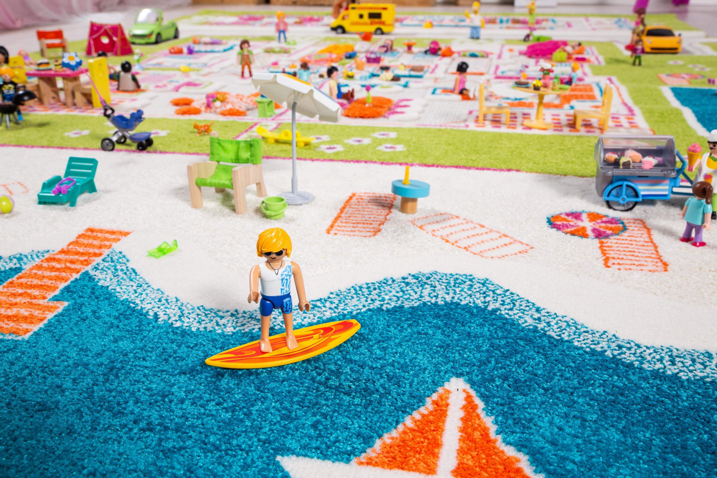 3D-Spielteppich "Strandhäuser"