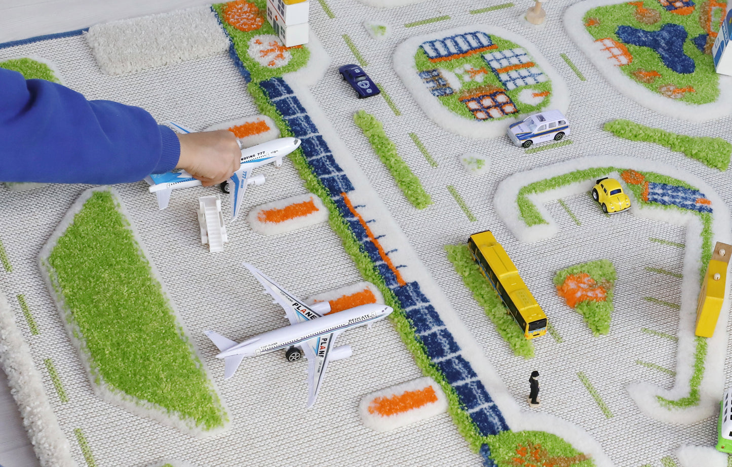 3D-Spielteppich Mini City Blue - Mini City Blue