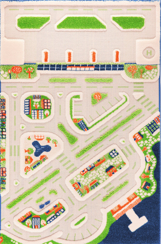 IVI 3D-Spielteppich Stadt – Mini City Blue