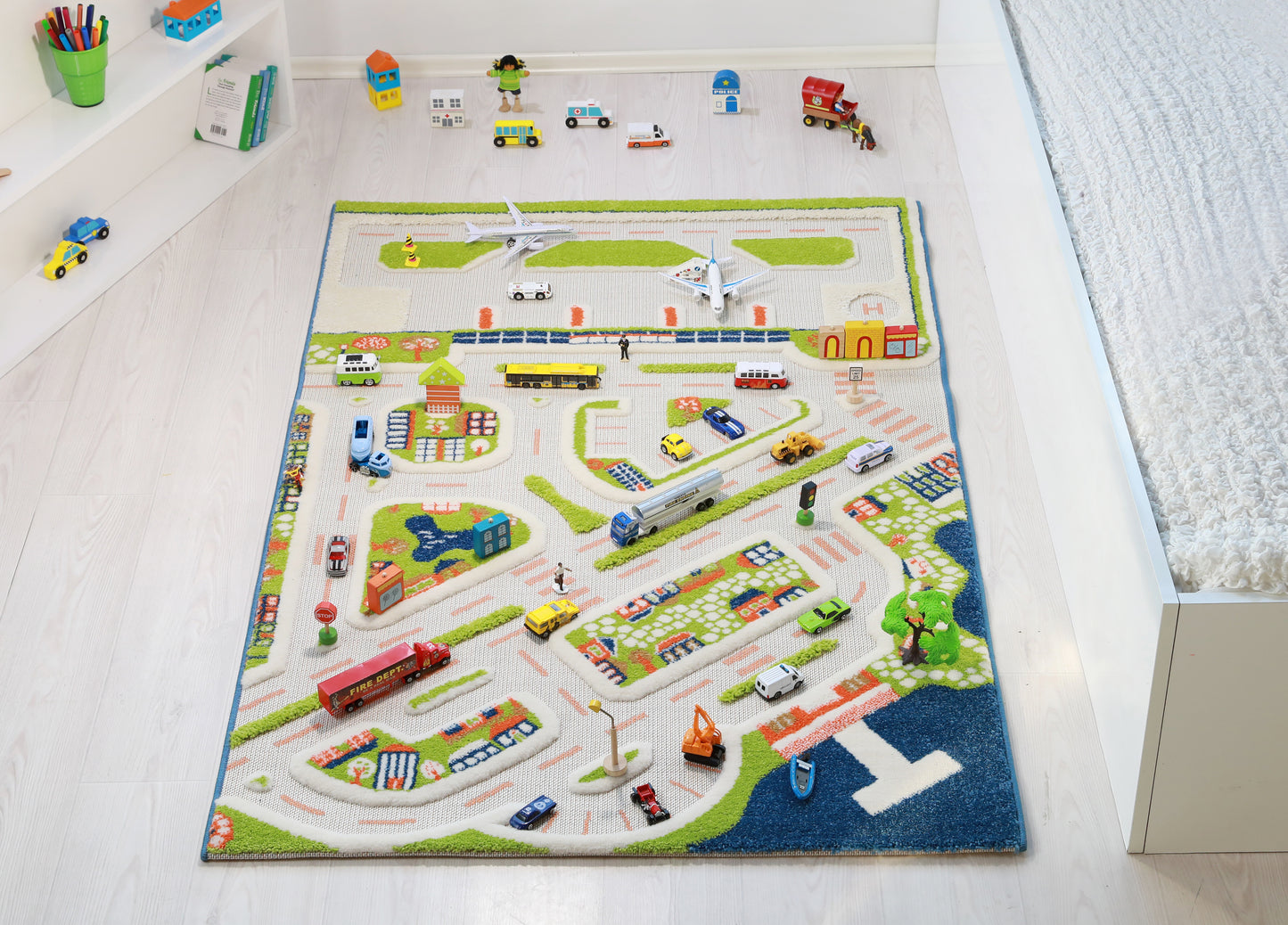 3D-Spielteppich Mini City Blue - Mini City Blue