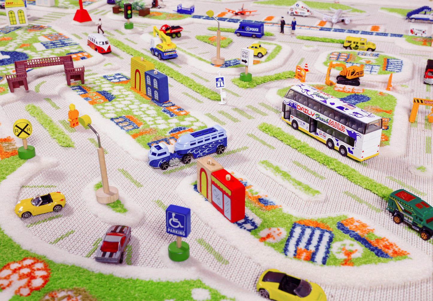 3D-Spielteppich Mini City Blue - Mini City Blue