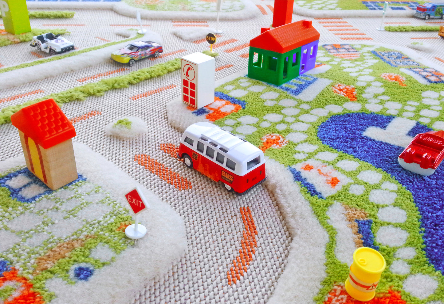 3D-Spielteppich Mini City Blue - Mini City Blue
