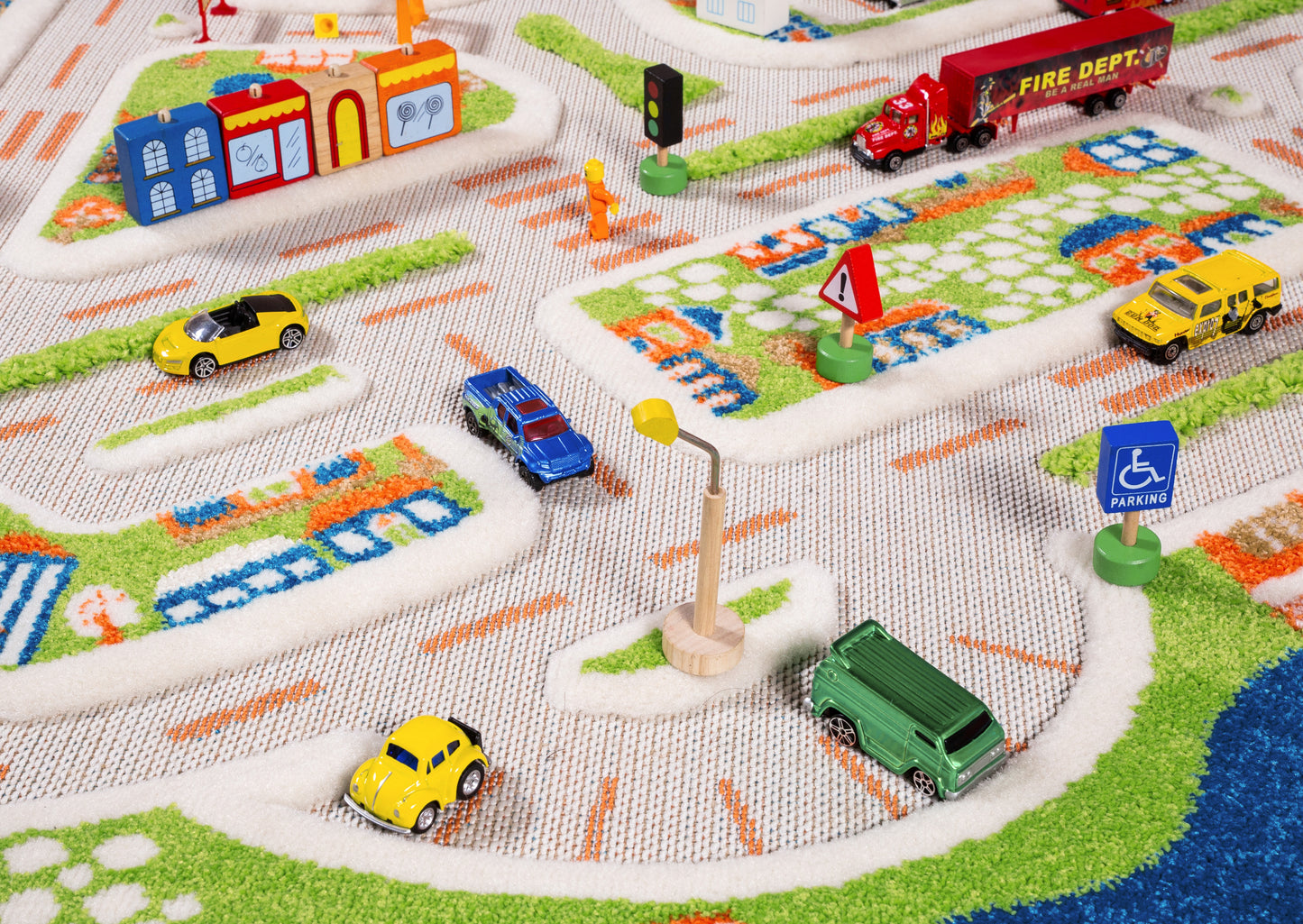 3D-Spielteppich Mini City Blue - Mini City Blue