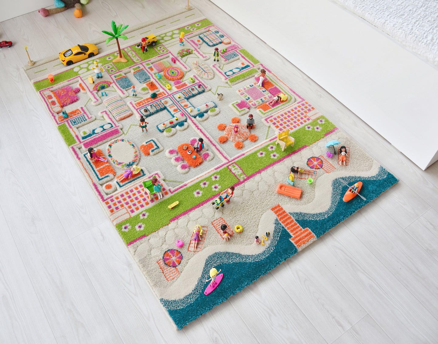 3D-Spielteppich "Strandhäuser"