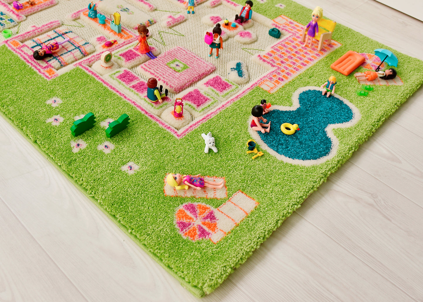3D-Spielteppich "Spielhaus Grün"