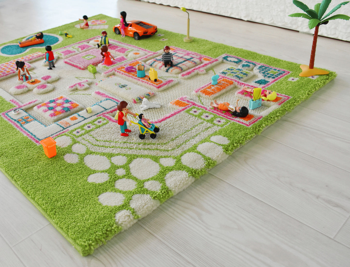 3D-Spielteppich "Spielhaus Grün"
