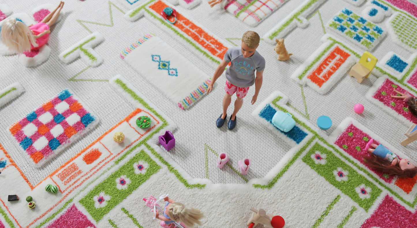 3D-Spielteppich "Spielhaus Pink"