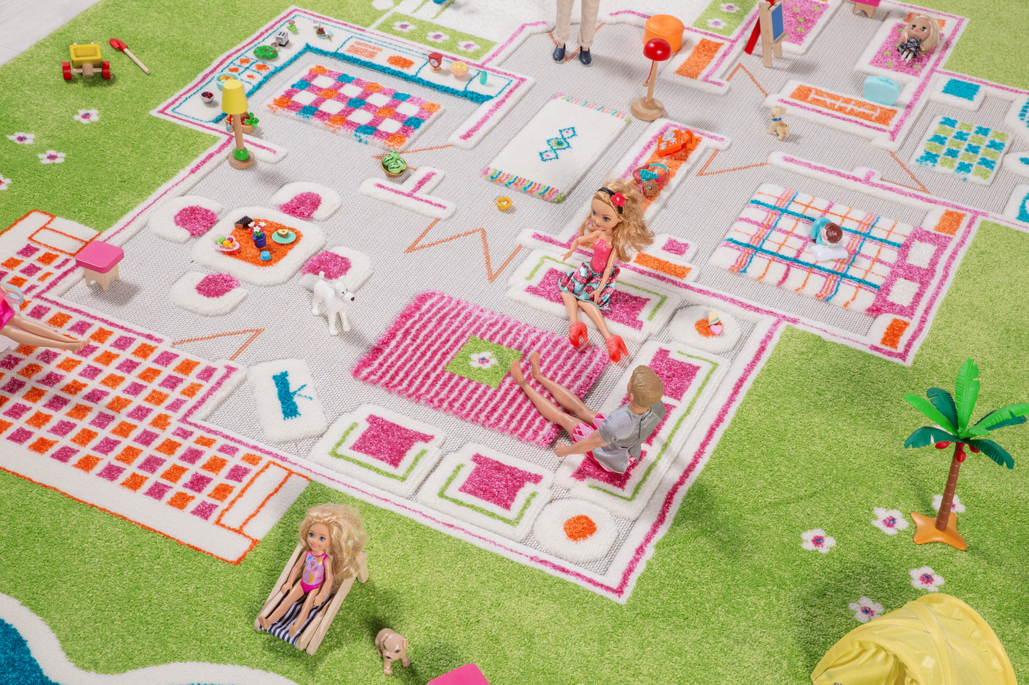 3D-Spielteppich "Spielhaus Grün"