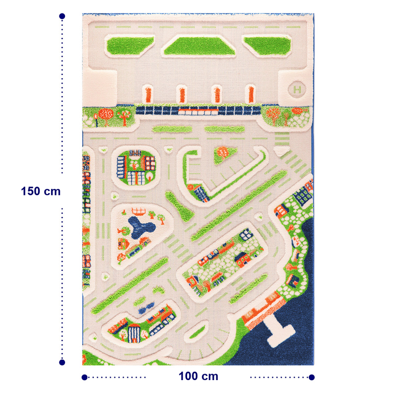 Mini City Blue in 100 × 150 cm – Motivübersicht
