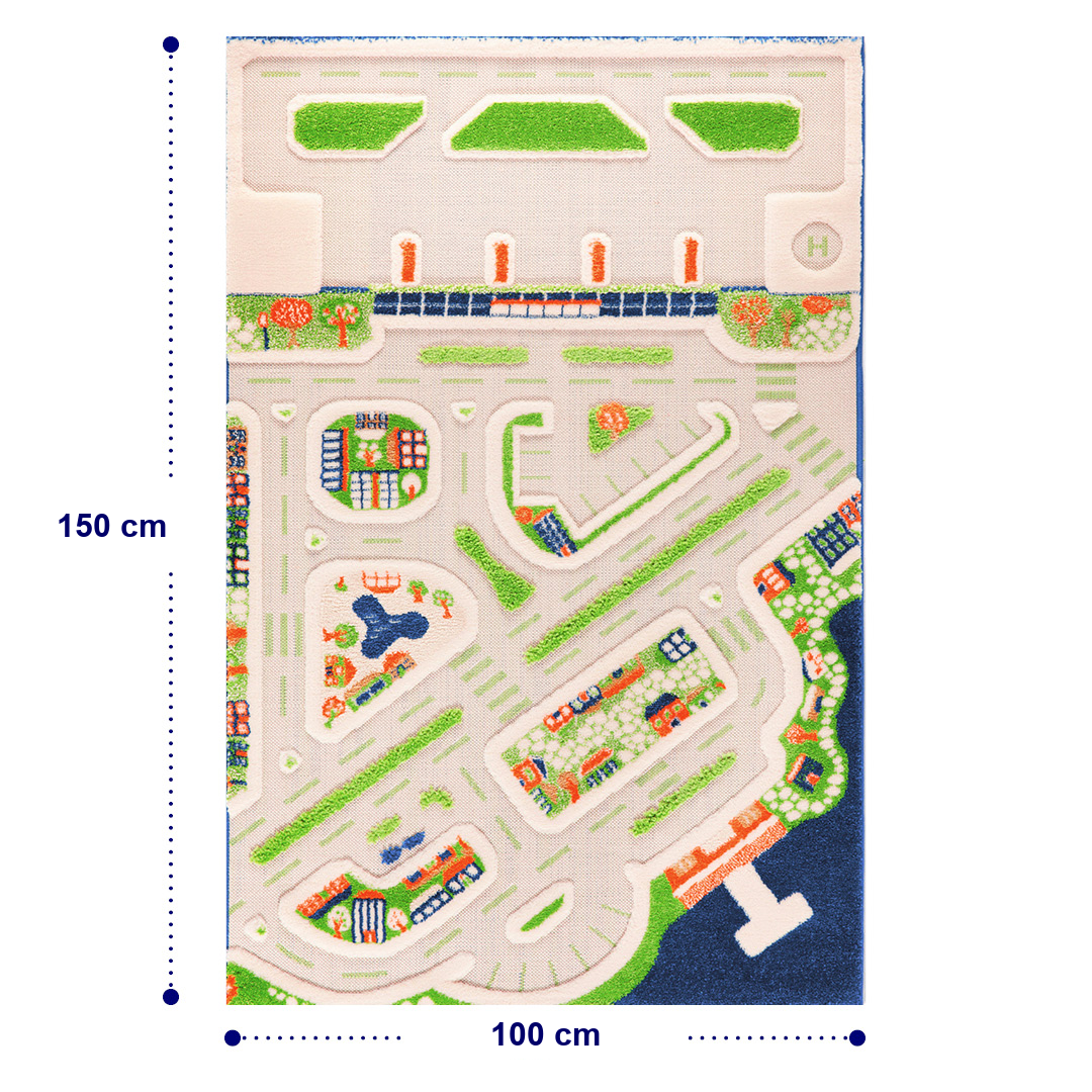 IVI 3D-Spielteppich Stadt – Mini City Blue