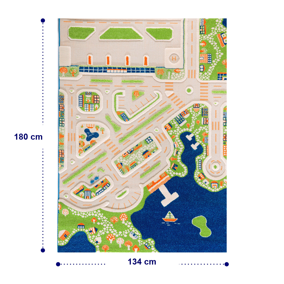 IVI 3D-Spielteppich Stadt – Mini City Blue